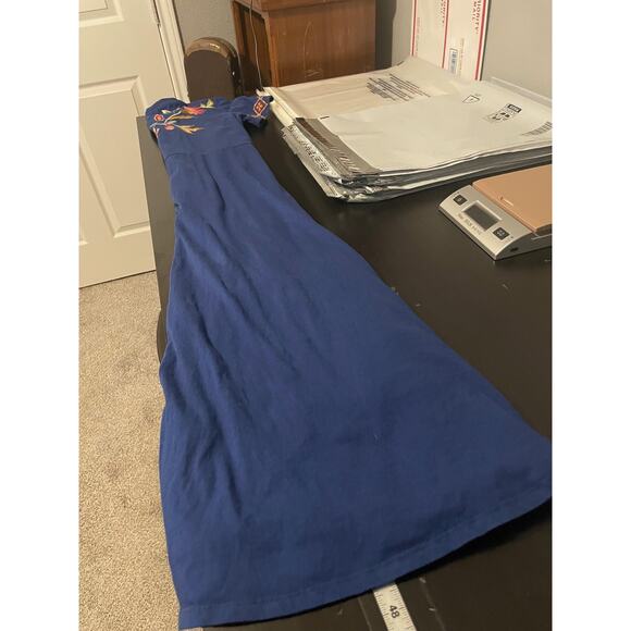 Johnny Was Gracey Crew Neck Swing Dress Womens XXS Embroidered Floral Butterfly - Picture 9 of 10